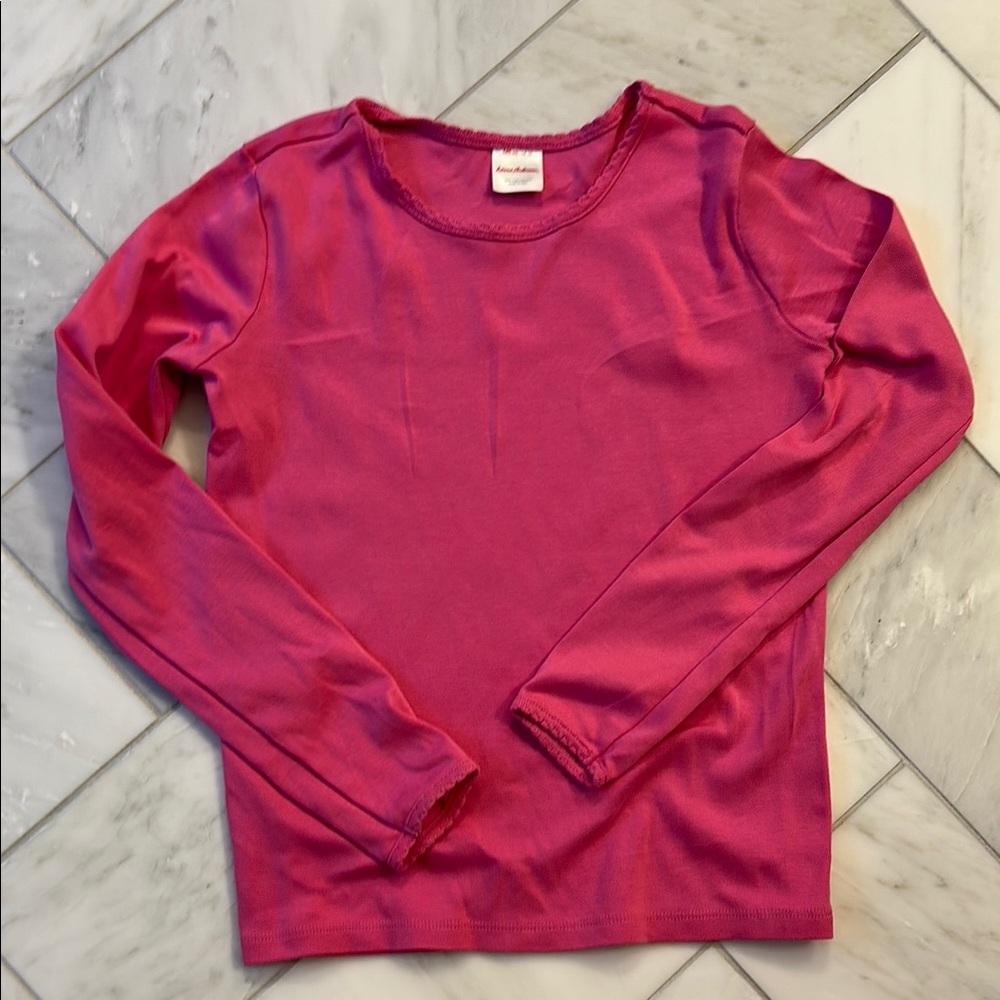 Hanna Andersson Bright Pink Long Sleeve Top size 10